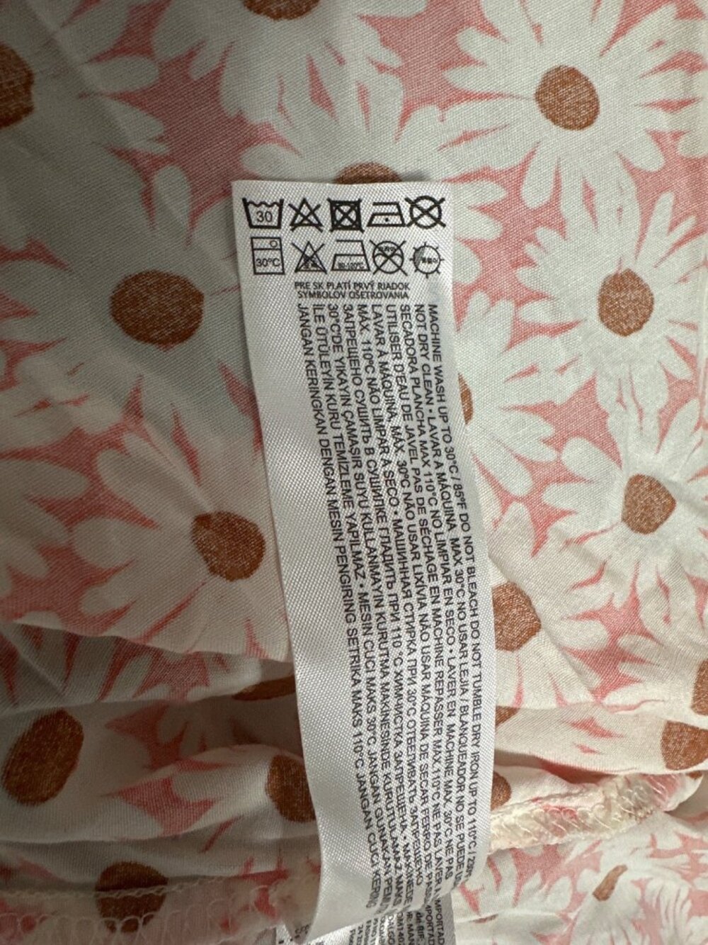 Floral Maxi Skirt By MNG In Pink & White With Daisy Pattern Size S Lightweight & - Picture 7 of 8